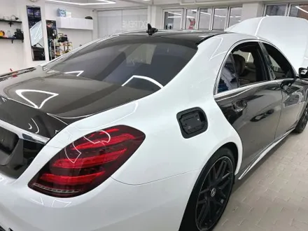 벤츠 S63 AMG LB필름 슈퍼 알파인 화이트 전체 랩핑 - 강남 랩핑 / 서울 서초구