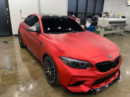 ☆BMW M2컴페티션 에이버리 무광다크레드크롬 전체랩핑 & 루프 카본PPF 은 창원 랩몬스터☆ / 창원시 마산회원구