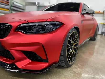 ☆BMW M2컴페티션 에이버리 무광다크레드크롬 전체랩핑 & 루프 카본PPF 은 창원 랩몬스터☆ / 창원시 마산회원구