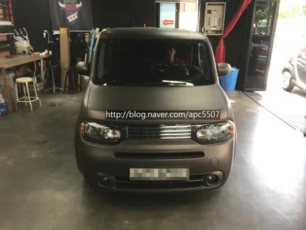 큐브 자동차 전체랩핑 진행 사틴 다크 그레이 / 용산구 문배동