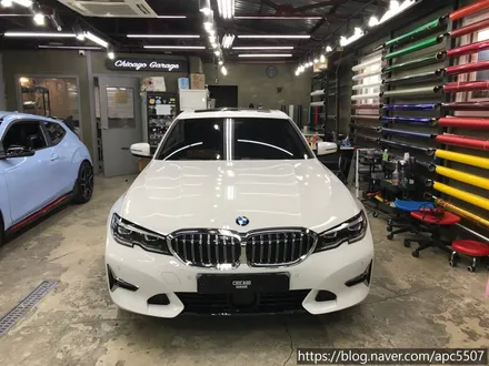 BMW 3시리즈 루프스킨& 라이트 컬러 필름, 엠블럼 랩핑 / 용산구 문배동