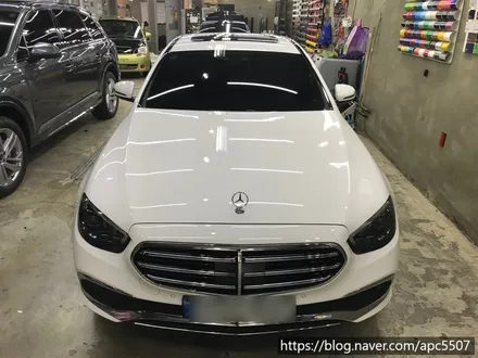 벤츠 E 클래스 E250 프런트 범퍼 PPF & 블랙 PPF 루프스킨 시공 / 용산구 문배동