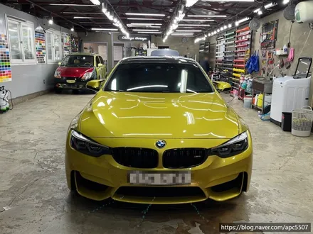 BMW M4 사틴 블랙으로 포스있게 전체랩핑 / 용산구 문배동