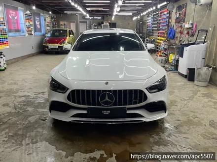 벤츠 amg gt 사틴블랙 전체 랩핑 / 용산구 문배동