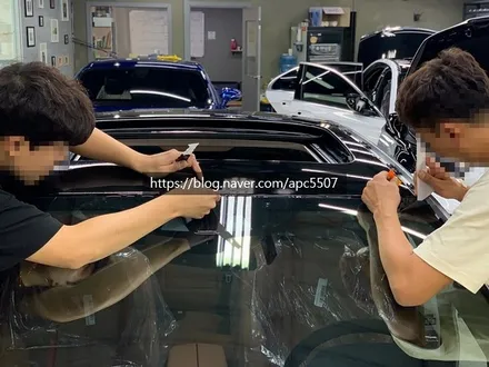 신형도 역시 자동차 랩핑 \'신형 BMW 520I\' / 용산구 문배동