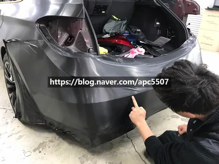 자동차랩핑 bmw차량에 블랙브러시로 메탈릭스럽게! / 용산구 문배동