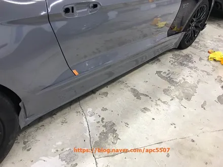 자동차전체랩핑 신형머스탱 다크그레이 시공기 / 용산구 문배동