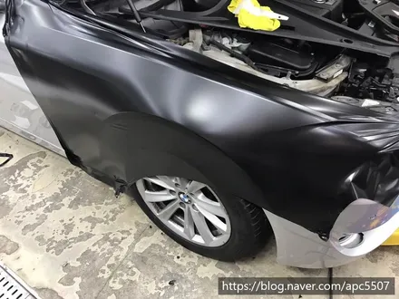 bmw f10 사틴 블랙 랩핑 / 용산구 문배동