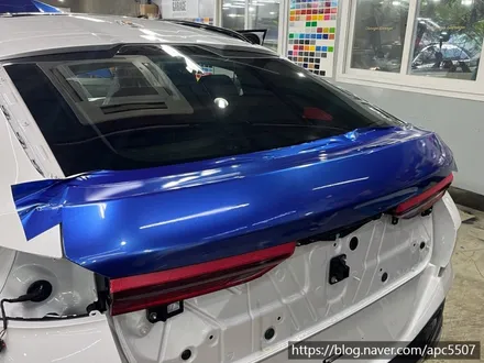 BMW X6 포티마오 블루 전체랩핑&시공 비용 / 용산구 문배동