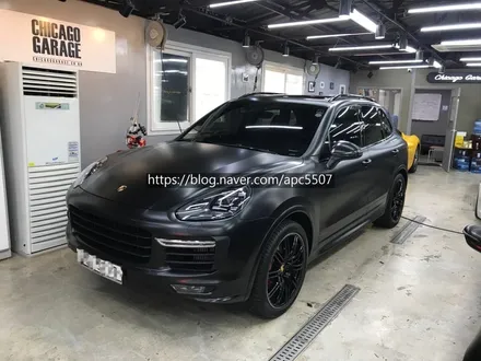카이엔 gts 사틴 블랙 차량랩핑 / 용산구 문배동