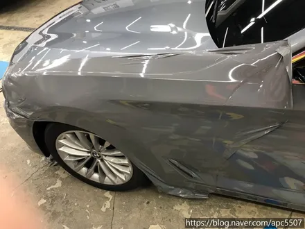 서울 BMW 5시리즈 락그레이 랩핑 시공 / 용산구 문배동