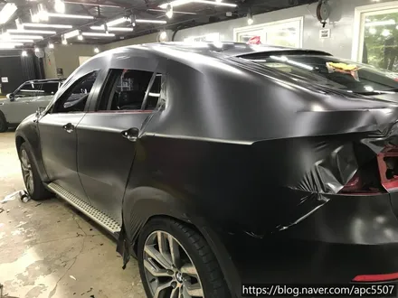 BMW X6 사틴 블랙 전체랩핑 / 용산구 문배동