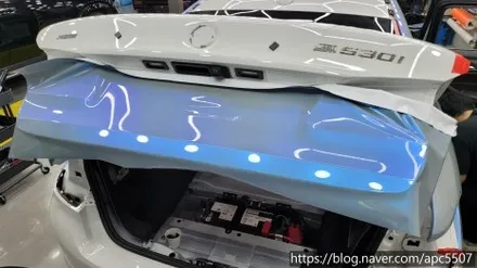 bmw 530i  택랩 카멜레온 블루 랩핑 / 용산구 문배동