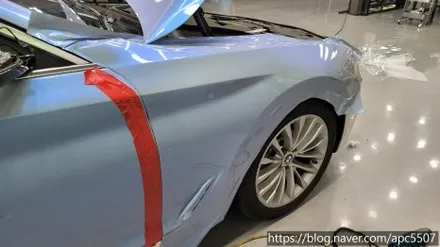 bmw 530i  택랩 카멜레온 블루 랩핑 / 용산구 문배동