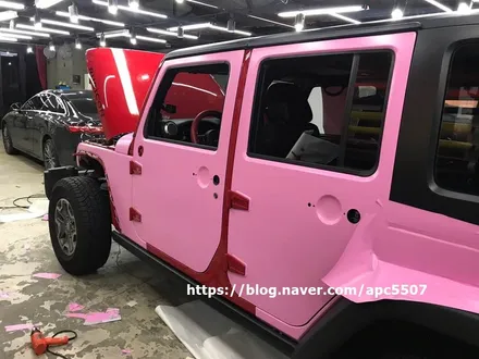 자동차전체랩핑 사틴핑크 매력으로 / 용산구 문배동