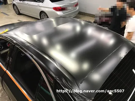 사틴랩핑 블랙으로 전체자동차랩핑 / 용산구 문배동