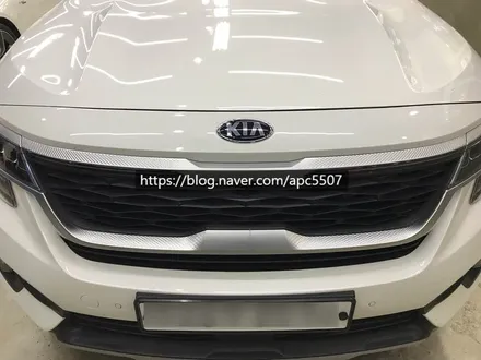 부분랩핑 기아 셀토스 전면그릴 라이트몰딩 트렁크몰딩 머플러 랩핑 후기 / 용산구 문배동