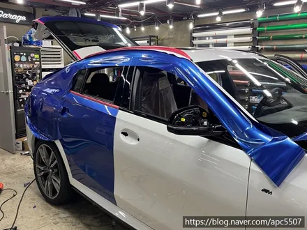 BMW X6 포티마오 블루 전체랩핑&시공 비용 / 용산구 문배동