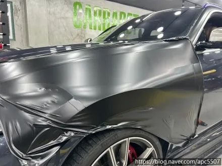 용산구 랩핑, 마포구 랩핑 BMW X6 반무광 사틴블랙으로 전체랩핑 !! / 용산구 문배동