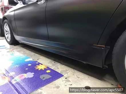 bmw f10 사틴 블랙 랩핑 / 용산구 문배동