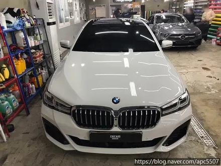 bmw 5시리즈 카본 실내랩핑/루프 스킨 / 용산구 문배동