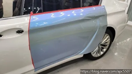bmw 530i  택랩 카멜레온 블루 랩핑 / 용산구 문배동