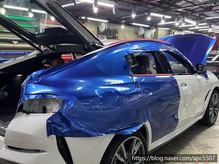 BMW X6 포티마오 블루 전체랩핑&시공 비용 / 용산구 문배동