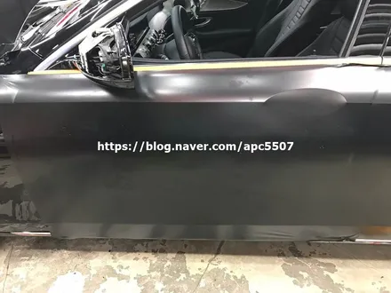 사틴랩핑 블랙으로 전체자동차랩핑 / 용산구 문배동