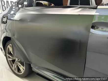 용산구 랩핑, 마포구 랩핑 BMW X6 반무광 사틴블랙으로 전체랩핑 !! / 용산구 문배동