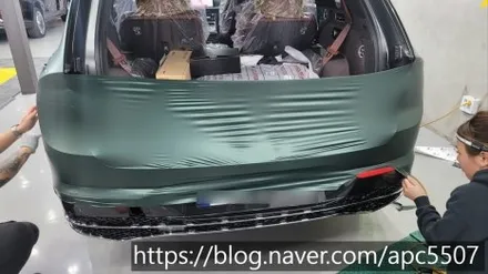 마포구 제네시스 GV80 메트 파인그린 메탈릭 전체랩핑 / 용산구 문배동