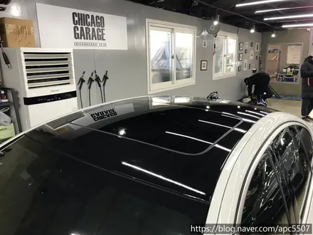 bmw 5시리즈 카본 실내랩핑/루프 스킨 / 용산구 문배동