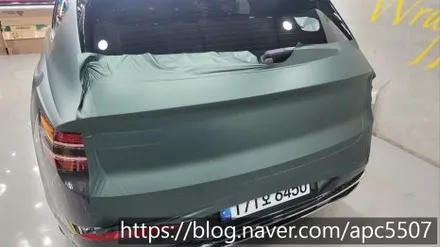 마포구 제네시스 GV80 메트 파인그린 메탈릭 전체랩핑 / 용산구 문배동