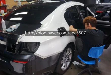 내 차를 사랑하자! 차량래핑 bmw528i / 용산구 문배동