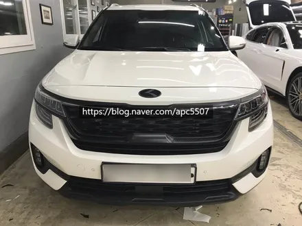 부분랩핑 기아 셀토스 전면그릴 라이트몰딩 트렁크몰딩 머플러 랩핑 후기 / 용산구 문배동