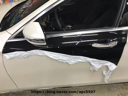 사틴랩핑 블랙으로 전체자동차랩핑 / 용산구 문배동