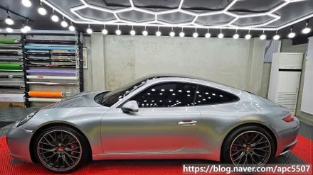 고광택 랩핑, 포르쉐 랩핑  911 카레라 S 실버 변신 프로젝트 / 용산구 문배동