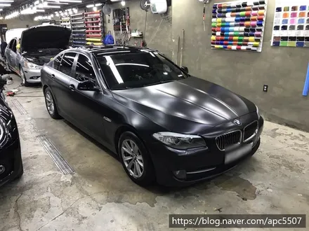bmw f10 사틴 블랙 랩핑 / 용산구 문배동