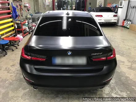 BMW 320d 사틴블랙 전체 랩핑 / 용산구 문배동