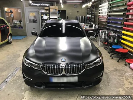 BMW 320d 사틴블랙 전체 랩핑 / 용산구 문배동