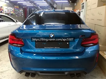 2020 BMW M2, 유광 화이트 자동차 랩핑 시공기 / 용산구 문배동