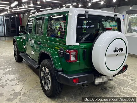 jeep랭글러 그린 전체 랩핑 / 용산구 문배동