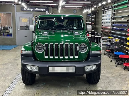 jeep랭글러 그린 전체 랩핑 / 용산구 문배동