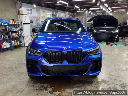 BMW X6 포티마오 블루 전체랩핑&시공 비용 / 용산구 문배동