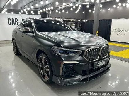 용산구 랩핑, 마포구 랩핑 BMW X6 반무광 사틴블랙으로 전체랩핑 !! / 용산구 문배동