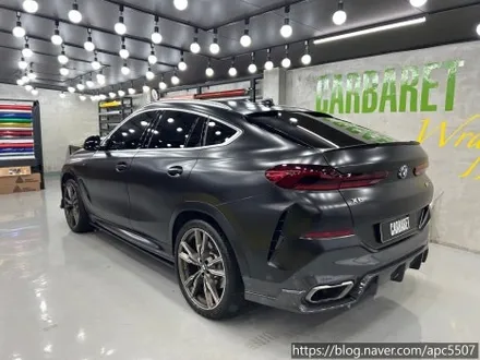 용산구 랩핑, 마포구 랩핑 BMW X6 반무광 사틴블랙으로 전체랩핑 !! / 용산구 문배동