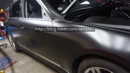 자동차랩핑_제네시스에 반무광 랩핑 시공기 / 용산구 문배동