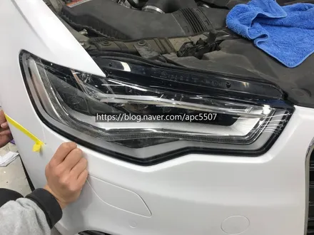 아우디 a6 사틴화이트 전체랩핑 / 용산구 문배동