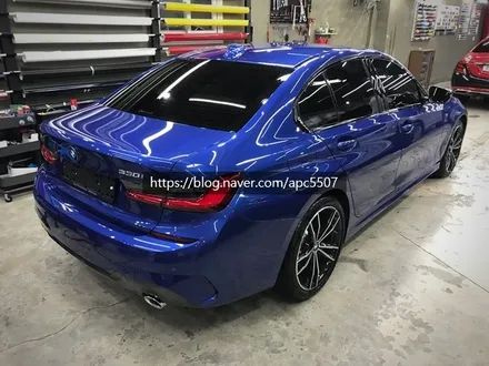 풀체인지 BMW 330i 유광 화이트 자동차 래핑 / 용산구 문배동