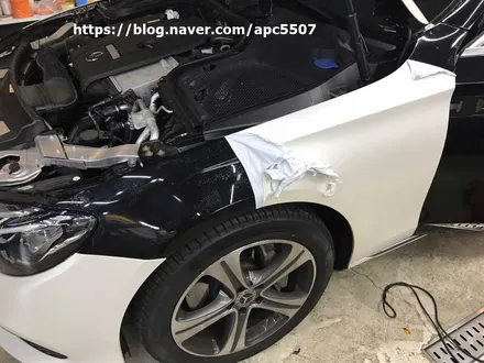 사틴랩핑 블랙으로 전체자동차랩핑 / 용산구 문배동
