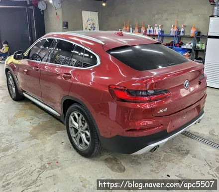 bmw x4 전체랩핑 사틴 블랙 / 용산구 문배동